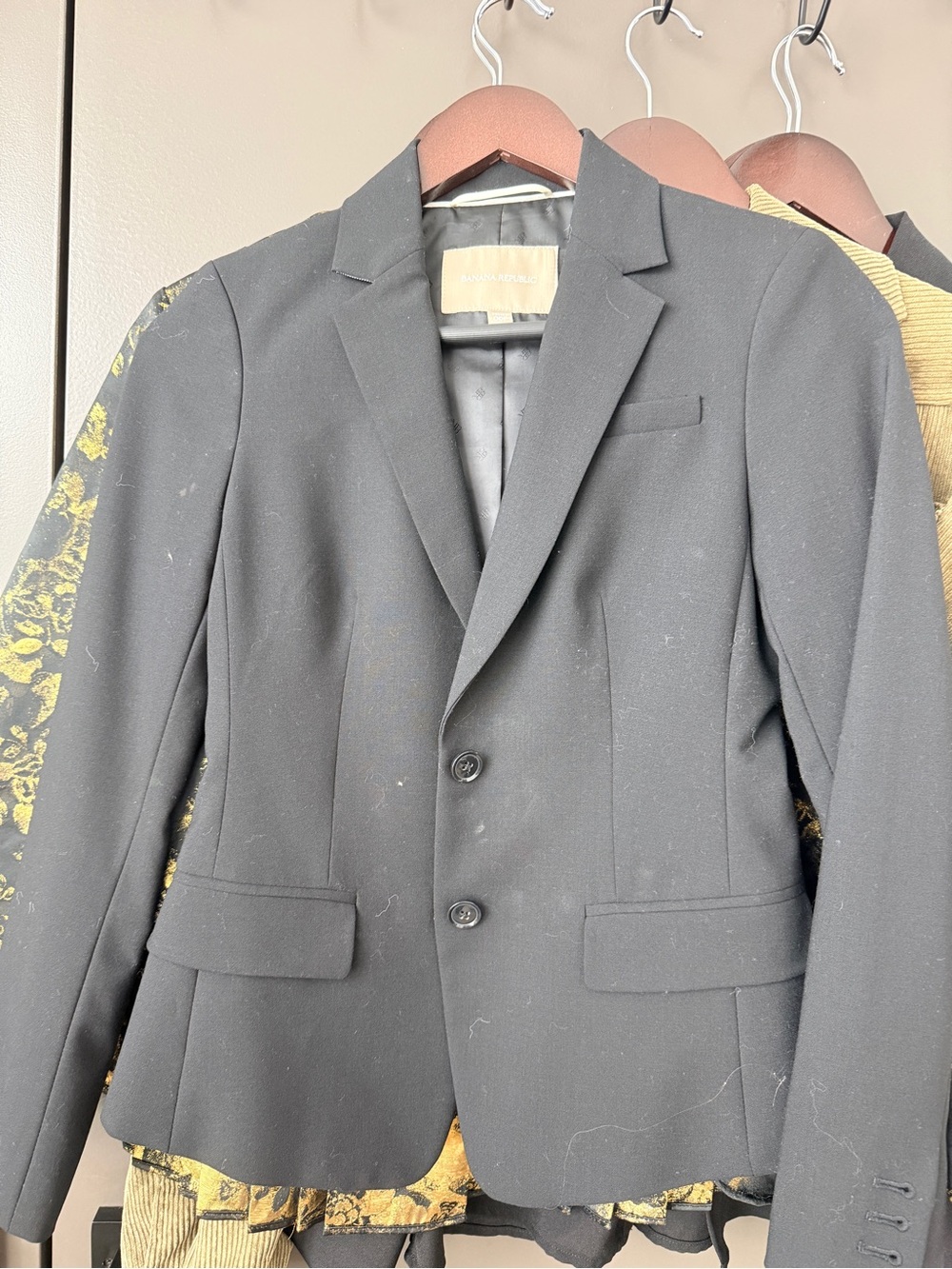 Banana Republic Black Women's Two-Button Tailored Blazer